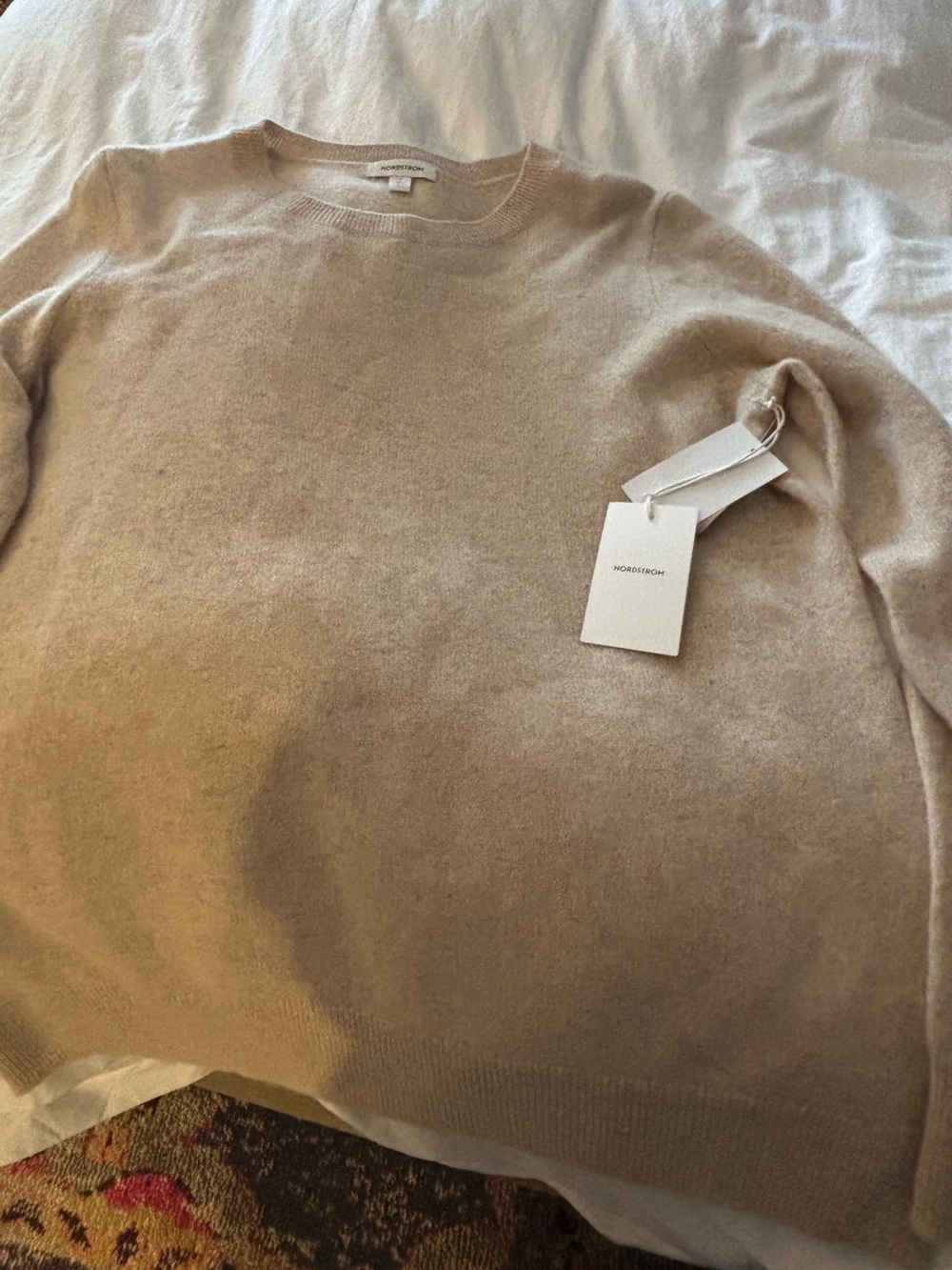Nordstrom Women's Crewneck Sweater in Light Taupe